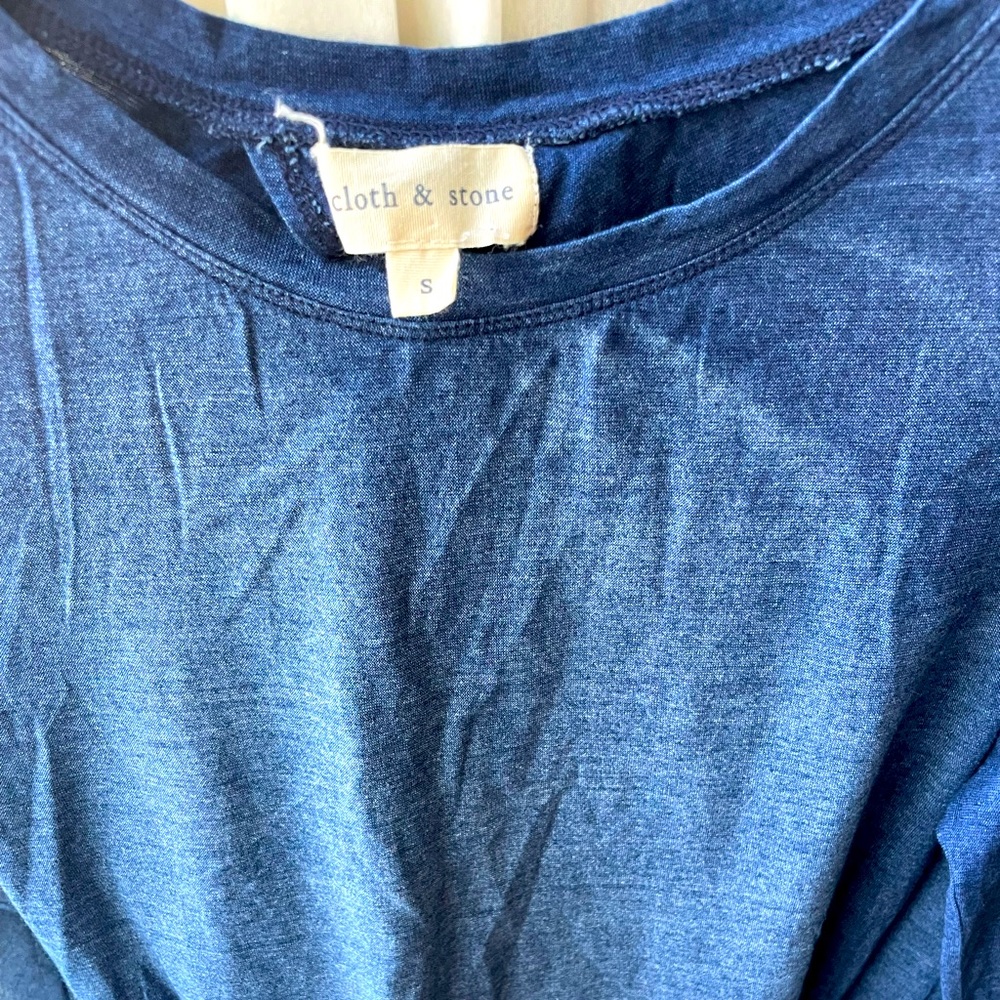 Blue colour shirt back open